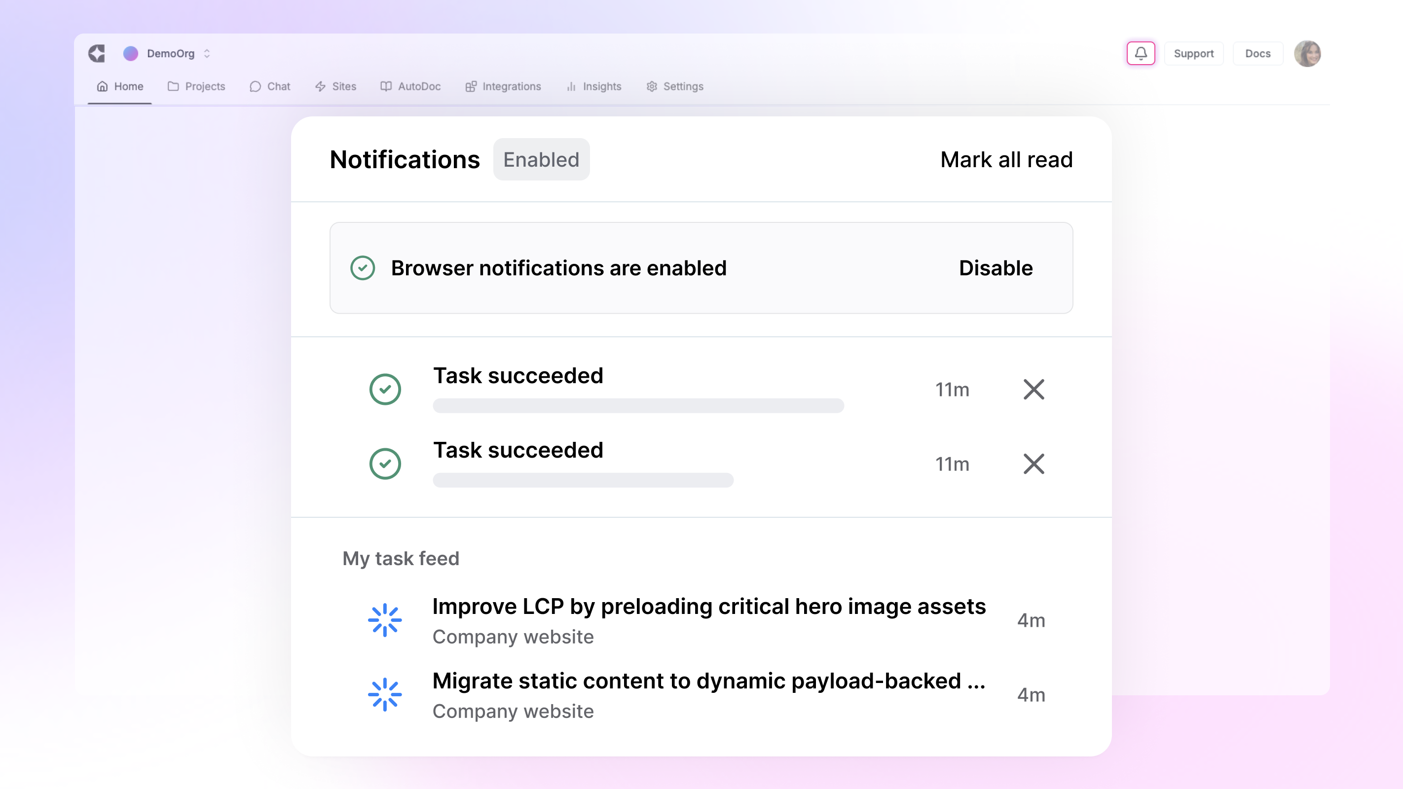 Cosine Notifications Asset